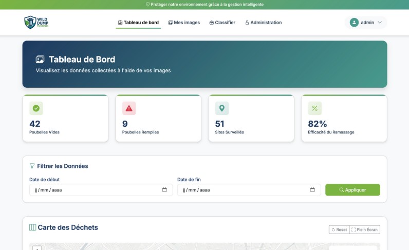 Dashboard détection Wild Dump
